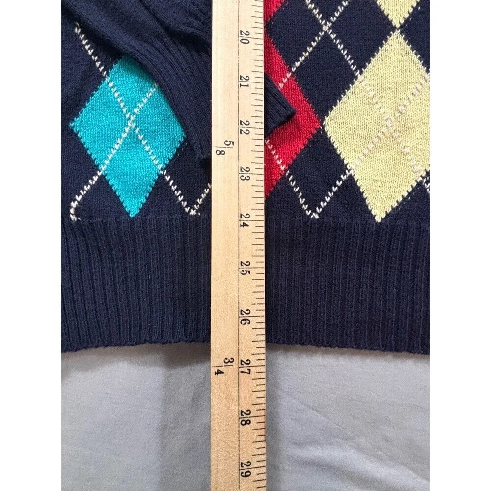 McGeorge Sweater Mens L  Cotton Argyle Made In Scotland Preppy Grandpa Preppy - Picture 4 of 6